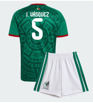Mexiko Johan Vasquez #5 Replika Hemmatröja Barn VM 2026 Kortärmad (+ Korta byxor)